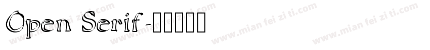 Open Serif字体转换